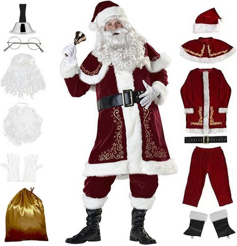 Costume babbo natale - natale, deluxe